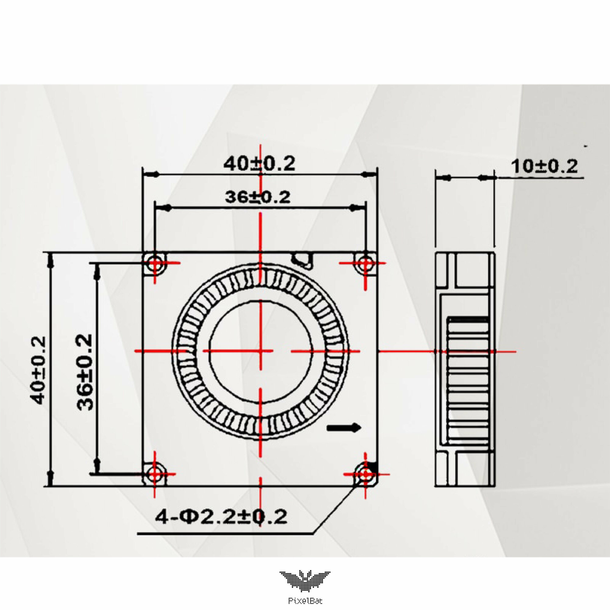 Вентилятор для компьютера 40x40x10 втулка