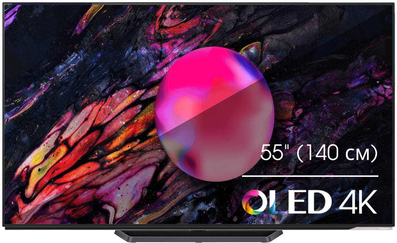 Телевизор OLED Hisense 55" 55A85K черный 4K Ultra HD 120Hz DVB-T DVB-T2 DVB-C DVB-S DVB-S2 USB WiFi Smart TV (RUS)