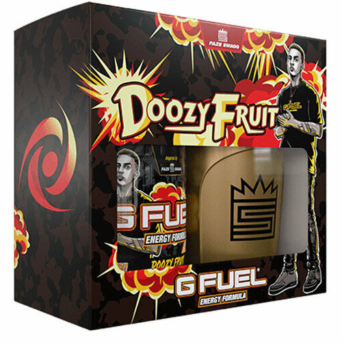 Коллекционный набор GFUEL Doozy Fruit Inspired by Faze Swagg (Кислый фруктовый пунш), Шейкер + 40 порций, 280 г