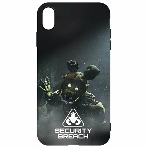 Чехол-накладка Krutoff Soft Case фнаф (FNAF) - Нарушение безопасности для iPhone XS Max черный чехол накладка krutoff soft case фнаф fnaf нарушение безопасности для iphone 6 6s черный