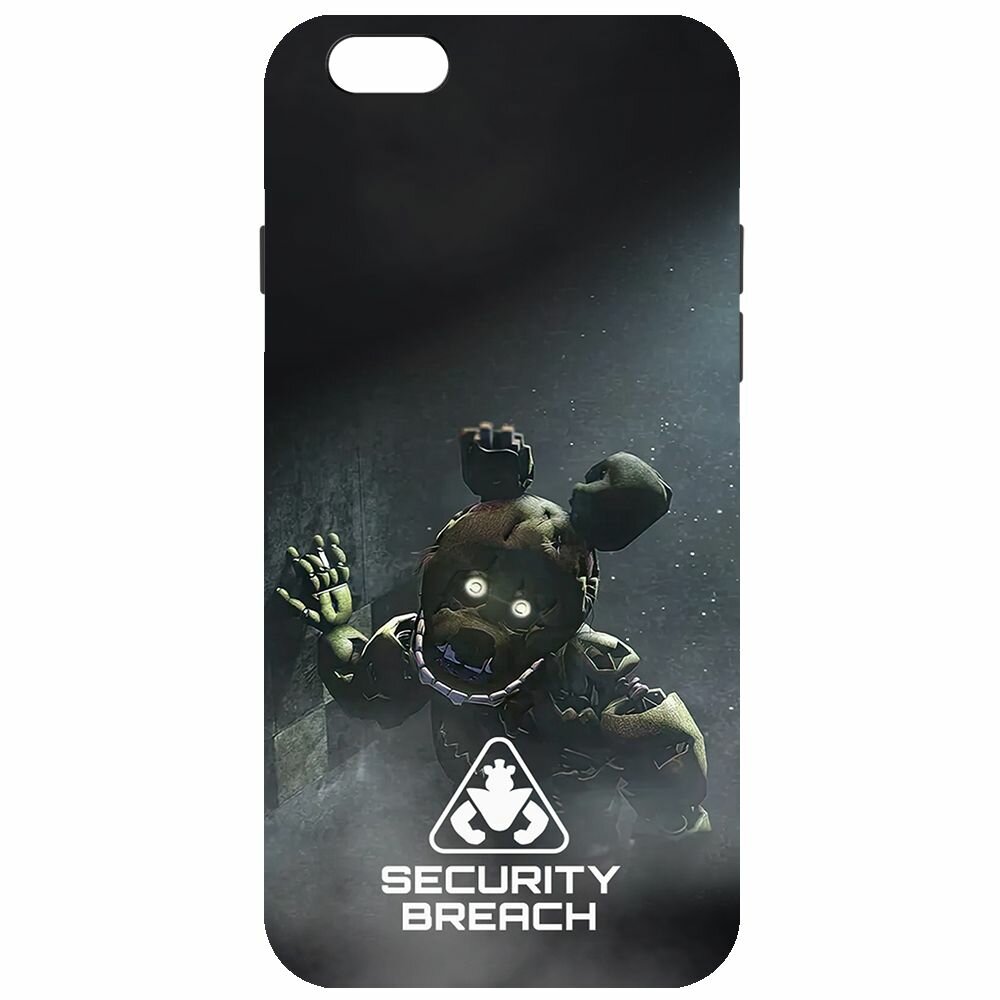 Чехол-накладка Krutoff Soft Case фнаф (FNAF) - Нарушение безопасности для iPhone 6 Plus/6s Plus черный