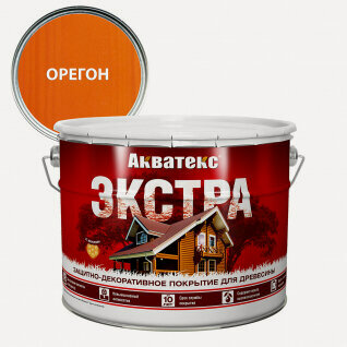 Изображение товара Защитно-декоративное покрытие для дерева акватекс экстра алкидное, полуглянцевое орегон 9л