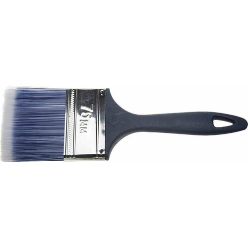 Малярная кисть ЗУБР аква КП-13 75 мм 3 искусственная щетина пластмассовая ручка для высокотекучих ЛКМ плоская кисть 4-01013-075 300₽