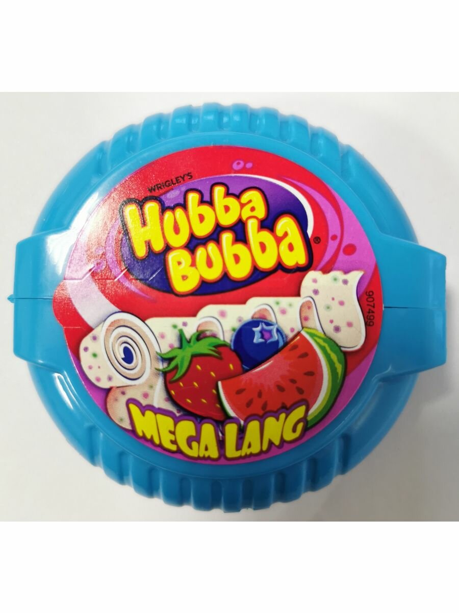 Жевательная резинка Hubba Bubba Mega Long клубника-черника-арбуз Amgum - фото №7