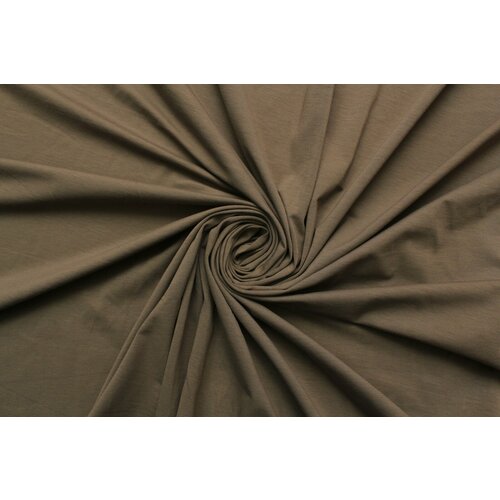Ткань Трикотаж стрейч оливково-серый, ш130см, 0,5 м ткань трикотаж вуаль серый меланж стрейч ш130см 0 5 м