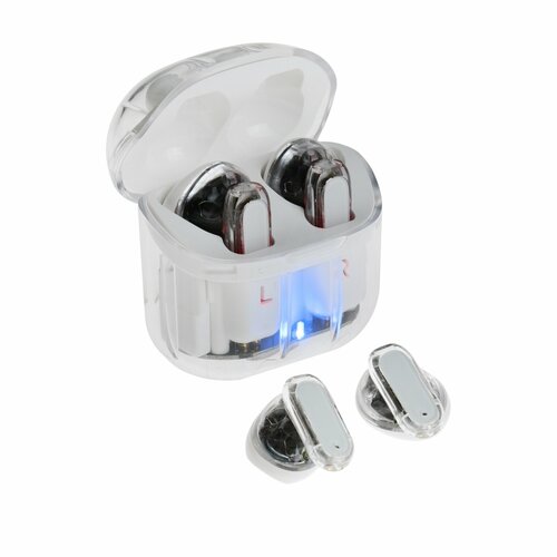 Наушники беспроводные Y89 TWS вкладыши BT 53 30300 мАч прозрачные белые 1шт 1371₽