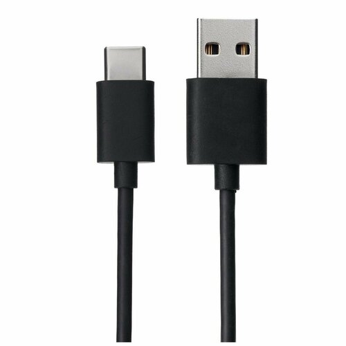 Кабель USB Type-C to USB 2.0 1m, черный серебристый переходник для macbook usb type c to usb