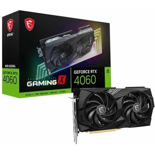 Видеокарта MSI RTX4060 GAMING X 8GB GDDR6 128-bit DPx3 HDMI ATX 2FAN 5572200₽