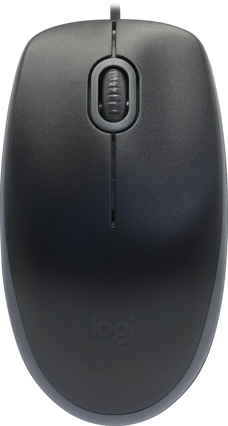 Мышь проводная Logitech M110 Silent, 1000 dpi, USB, черный (910-005502)