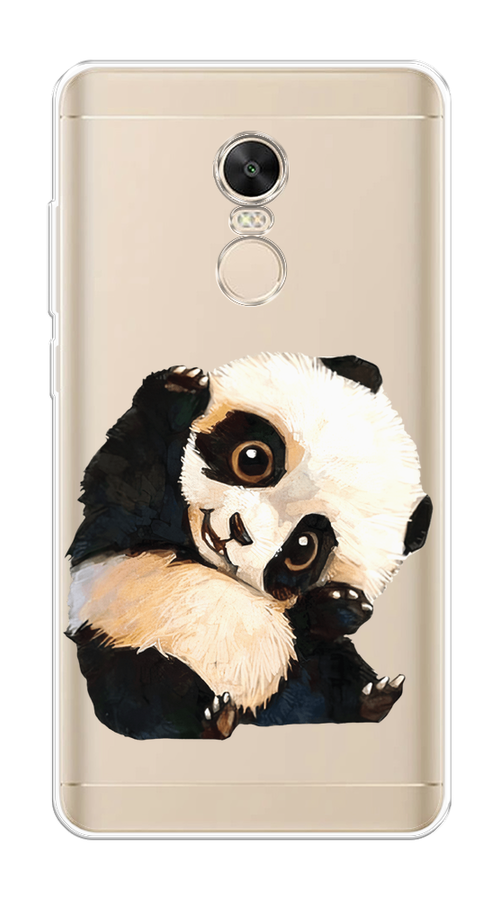 Силиконовый чехол на Xiaomi Redmi Note 4X / Сяоми Редми Нот 4X "Большеглазая панда", прозрачный