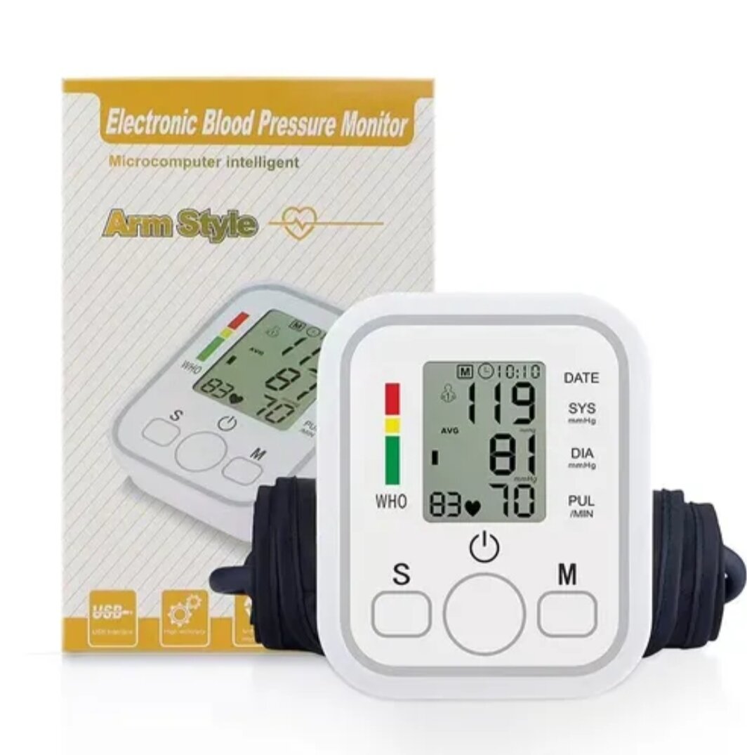 Тонометр электронный автоматический Arm Style Electronic Blood Pressure Monitor с функцией озвучивания