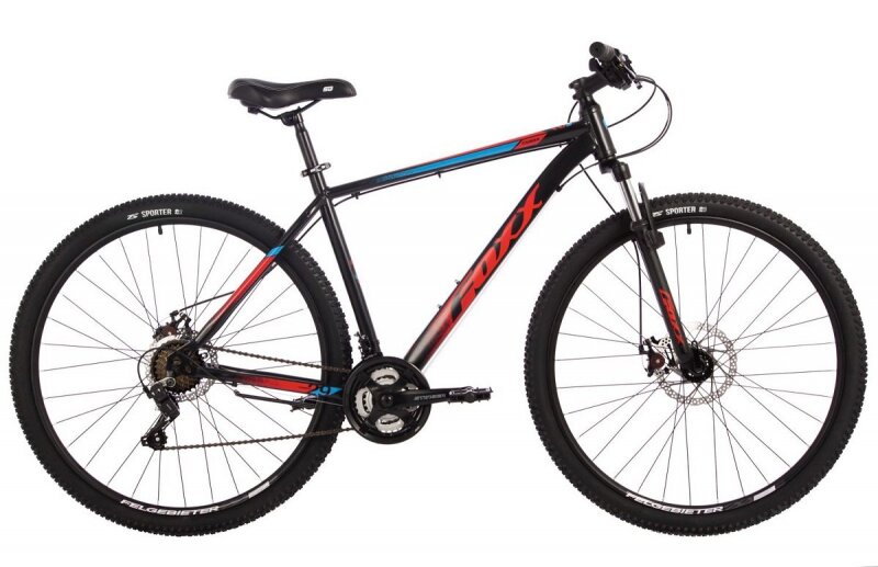 Велосипед 29 Foxx CAIMAN D (DISK) (21-ск.) Черный (рама 20) BK4