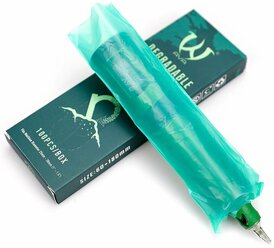 Барьерная защита для тату машинки AVA PEN MACHINE COVERS DEGRADABLE GREEN (60х180мм) 100 шт