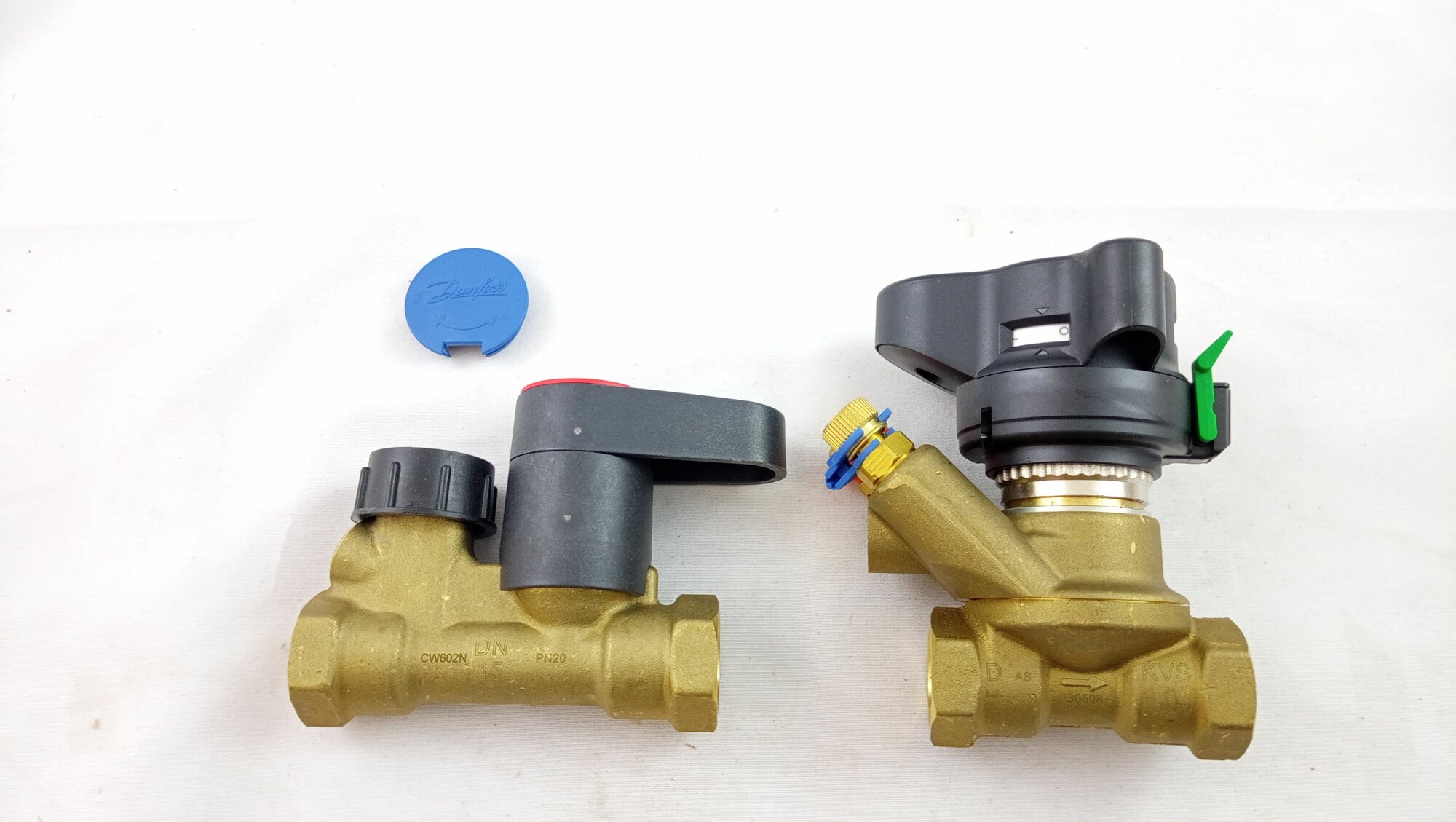 фото 003Z4051 Комплект балансировочного клапана MSV-BD и запорного клапана MSV-S, с внутренней резьбой, Ру 20 бар, Ду 15 мм, kvs 3,0 м3/ч, p 1/2"