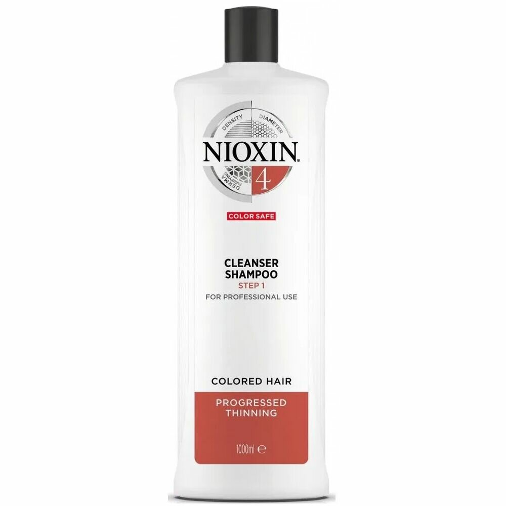 Nioxin Очищающий шампунь System 4, Step 1, 1 л.