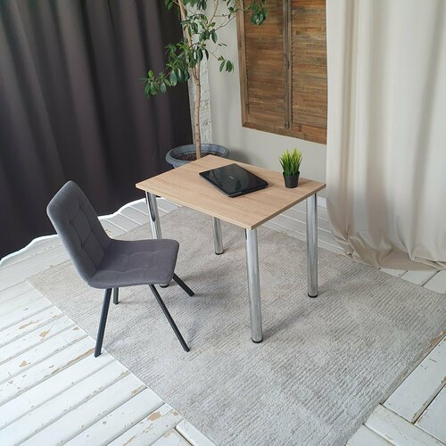 Игровой стол Дуб 90*60 см. Хром ножки