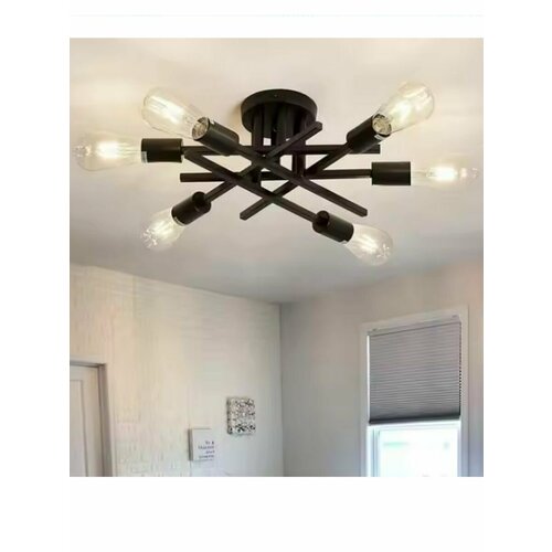 Люстра потолочная на кухню в прихожую черная