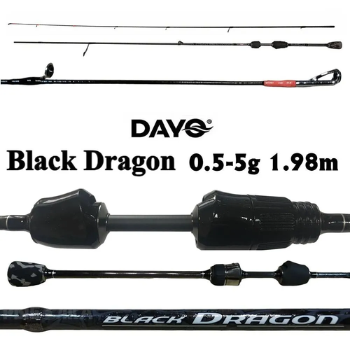 спиннинг dayo black dragon тест 5 25гр 2 1м Спиннинг Dayo Black Dragon, тест 0,5-5гр, 1.98м