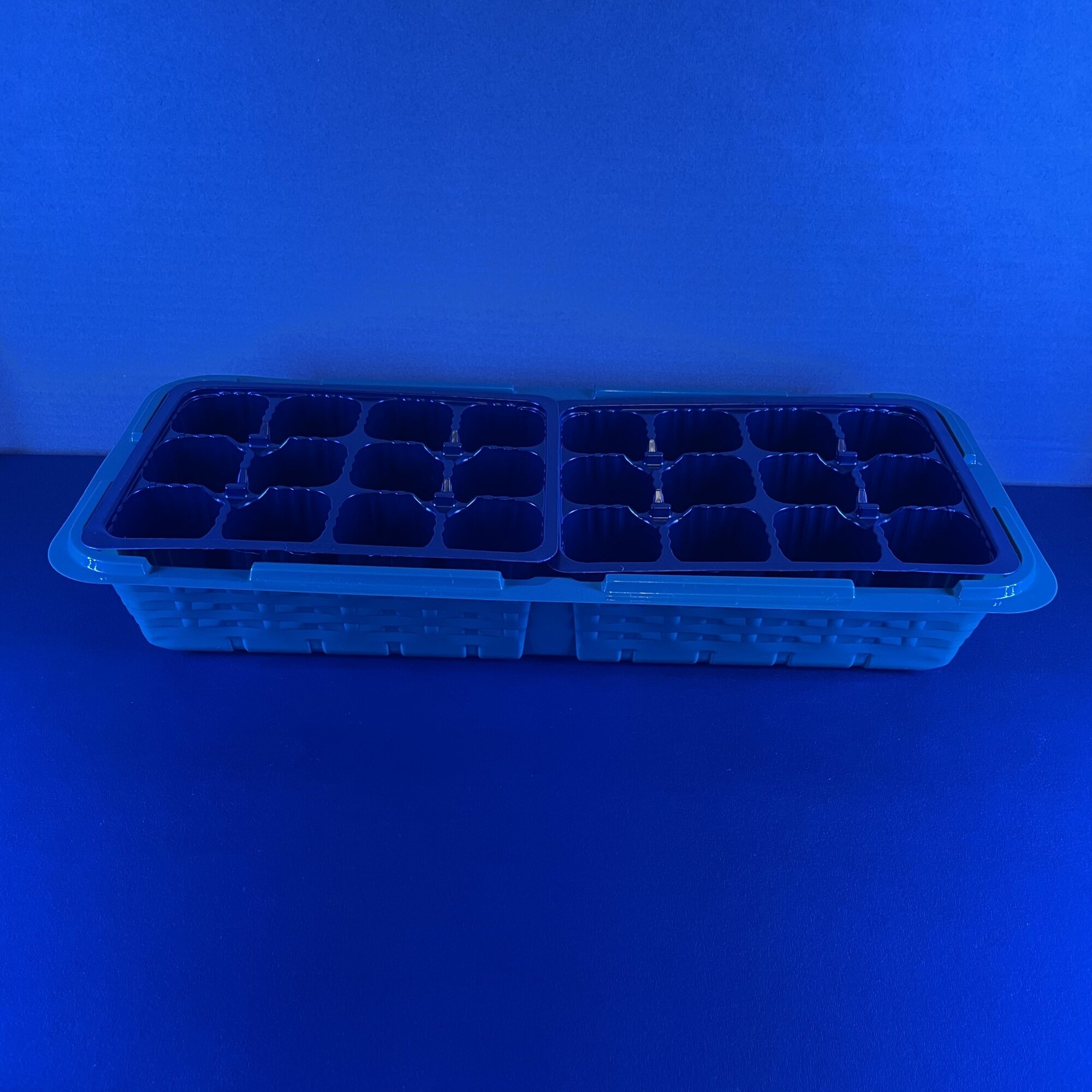 Мини-парник 24 ячейки с подсветкой "голубой лёд" для микрозелени и рассады - фотография № 5