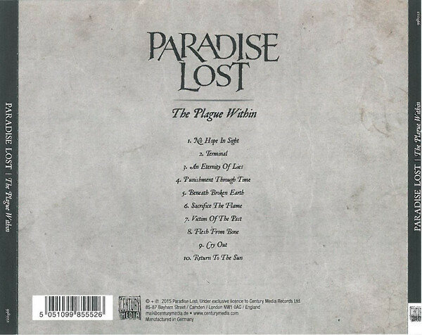 Компакт-диски, CENTURY MEDIA, PARADISE LOST - The Plague Within (CD) Медиа - фото №3