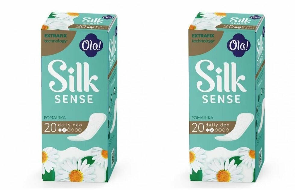 Ola! Прокладки ежедневные Silk Sense DAILY DEO Солнечная ромашка 20 шт, 2 упаковки