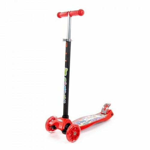 Самокат Полесье Детский самокат с наклейкой V1 красно-чёрный арт0072-V1К-Ч 3990₽