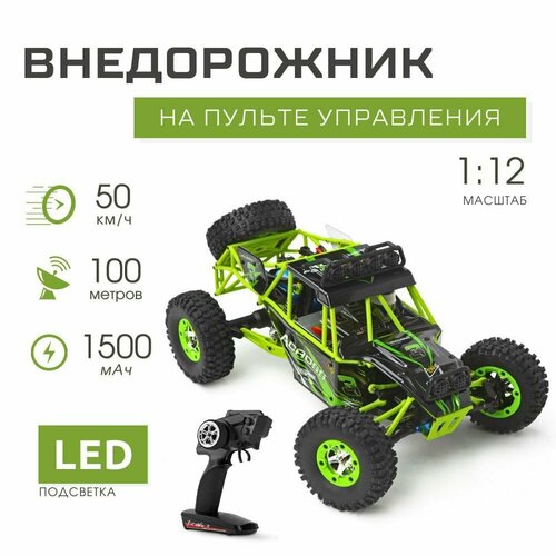 Радиоуправляемый Дезерт-багги WLToys 4WD 1:12 2.4G радиоуправляемый дезерт багги wltoys 4wd 1 12 2 4g wlt 12427