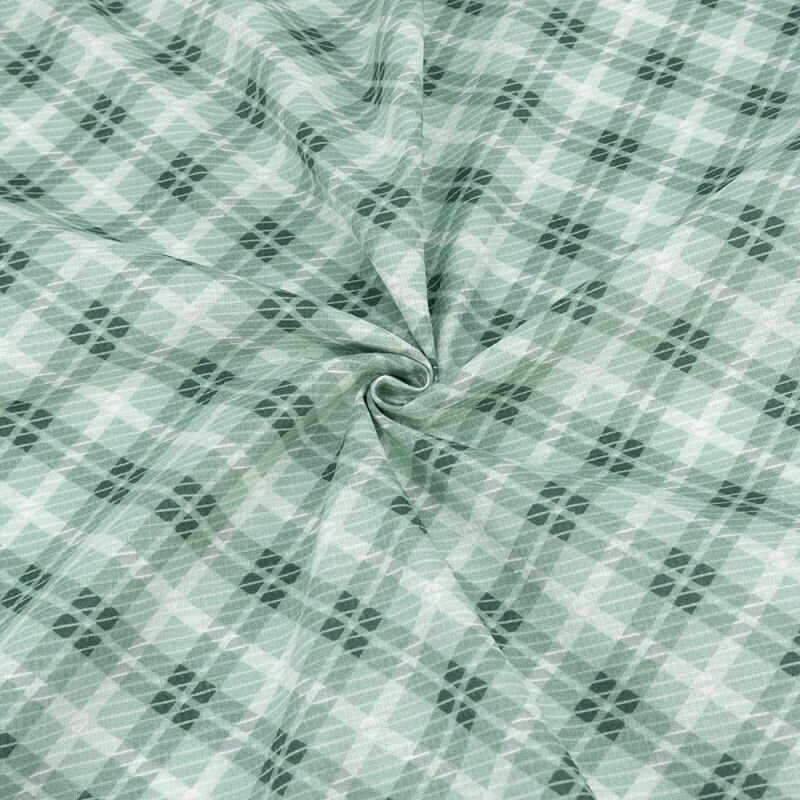 Ткань для шитья хлопок 1 Метр ткани Новогодняя Вафельное полотно 165 гр/м2 Отрез - 150х100 см № 662852 Плетение цвет зеленый