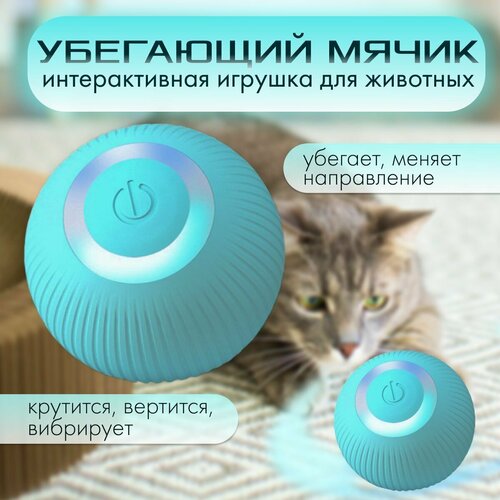 Игрушка для кошек и собак интерактивный мяч