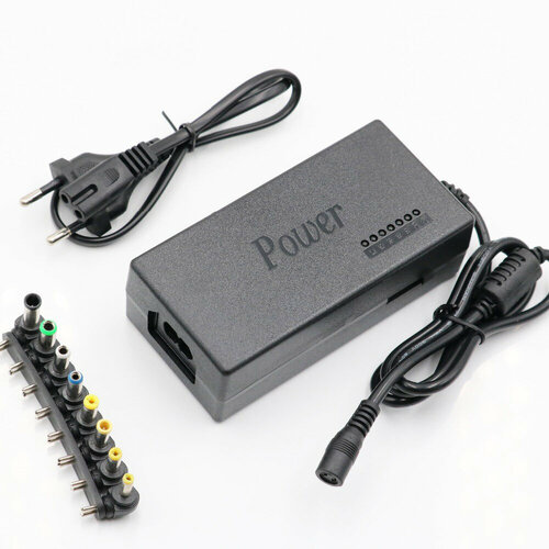 Адаптер для ноутбука универсальный Notebook Power Adapter BSY-96W, 13 штекеров, 12-24В, 96 Вт, 170 см, Черный