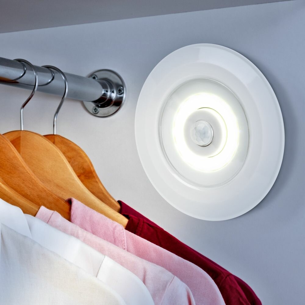 фото Фонарь светодиодный ЭРА SB-804 пушлайт на липучке на батарейках с датчиком движения 3W, COB, 3хAAA