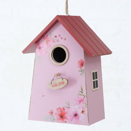 Boltze Садовое украшение Скворечник Рочестер 21*15 см розовый 2019296