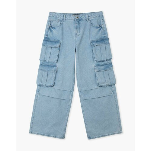 Джинсы Gloria Jeans, размер 10-12л/146-152, синий, голубой джемпер gloria jeans средней длины размер 10 12л 146 152 синий