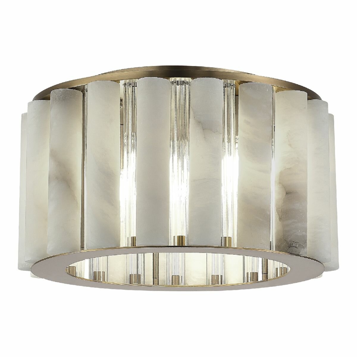 ST LUCE SL1516.302.06 Светильник потолочный ST-Luce Бронза, Прозрачный/Бежевый Алебастр E14 6*40W