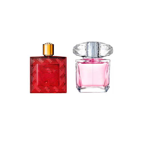Подарочный набор для неё и для него по мотивам Versace Eros Flame, Versace Bright Crystal 2 по 2 мл