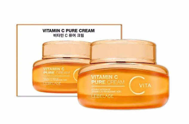 Крем для сияния кожи лица Lebelage Vitamin C Pure Cream, с витамином С и транексамовой кислотой, 55 мл