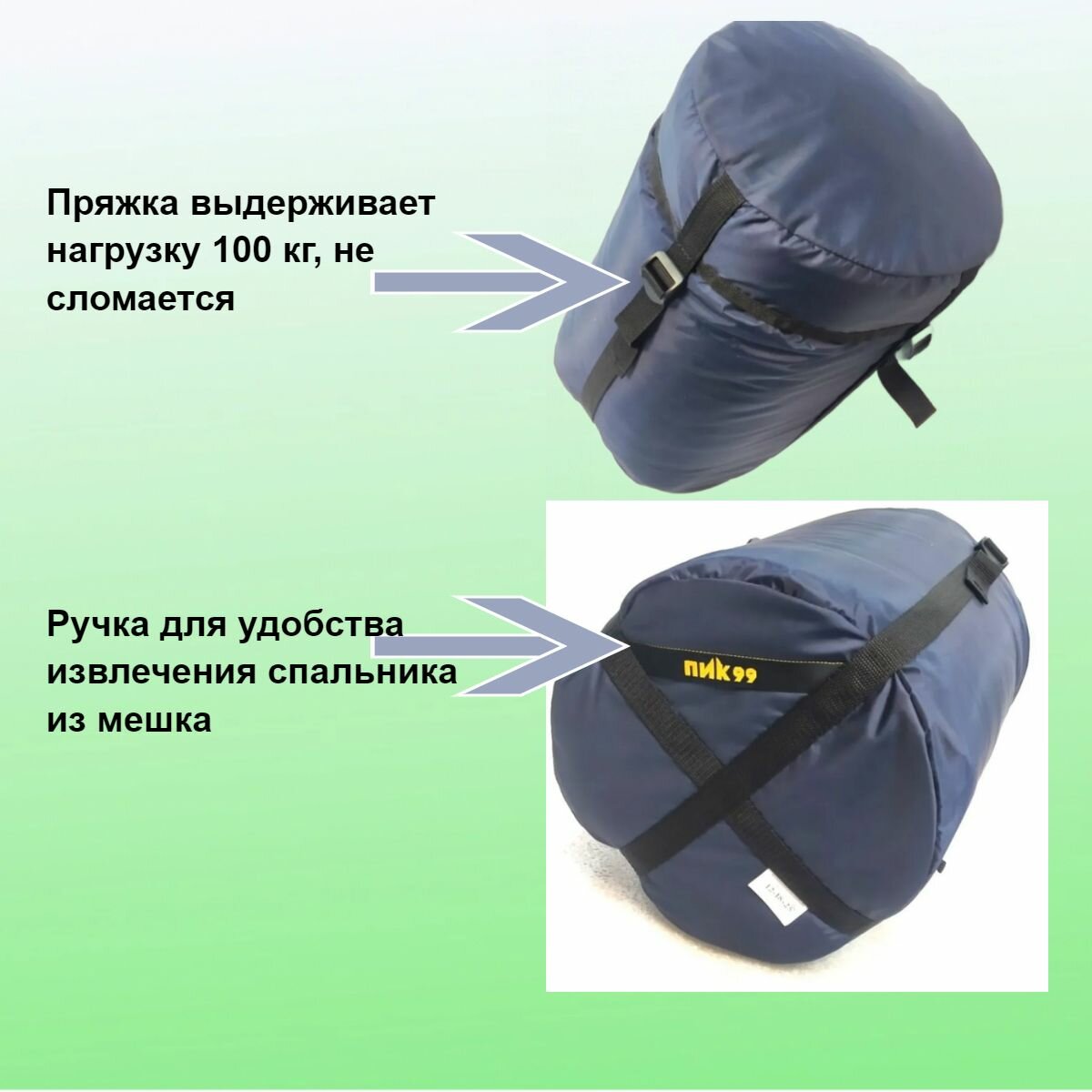 Компрессионный мешок-чехол 25 л, ПИК-99, 48х29 см, синий — фото 1