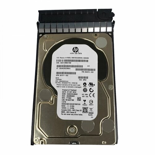 Жесткий диск HP 397377-032 4Tb 7200 SATAIII 3.5 HDD жесткий диск hp mb4000geqnh 4tb 7200 sataiii 3 5 hdd