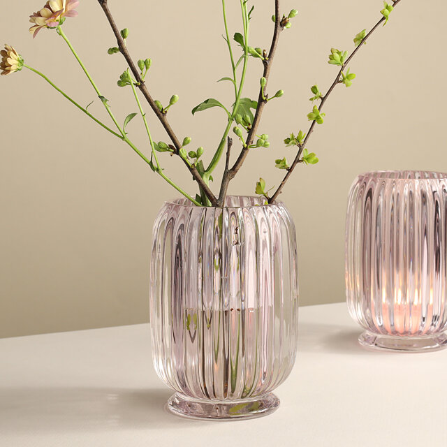 EDG Стеклянная ваза Rozemari 12 см пудрово-розовая 105856,75