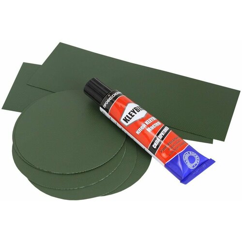 Комплект для ремонта лодок ПВХ - клей KLEYBERG - 3 латки двухсторонний