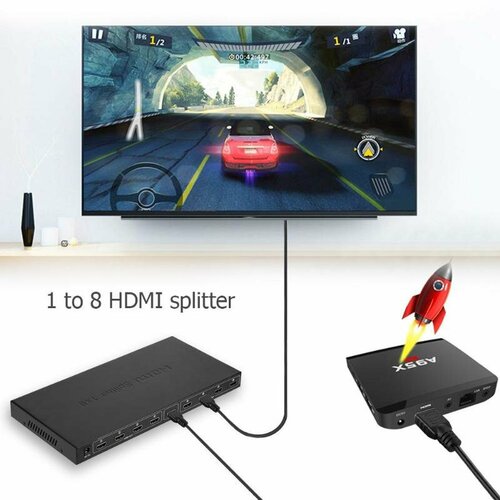 HDMI разветвитель сплиттер MyPads 1x8 с высокой четкостью, с высоким разрешением Ultra HD 4К/2K, Зарядное Устройство матричный коммутатор hdmi 4x 4 8x 8 16x1 6 16x32 поддержка 3d edid blu ray dvd и видео настенный