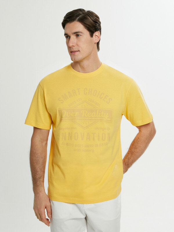 фото Футболка мужская Finn Flare, цвет: хаки FSD21078. SE_918