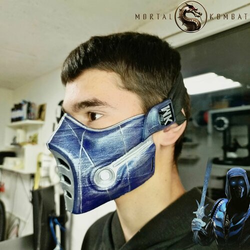 Маска Mortal Kombat sub-zero брендовая дышащая маска mortal kombat в стиле хип хоп женская мужская дышащая маска mortal kombat чехол женская мужская маска