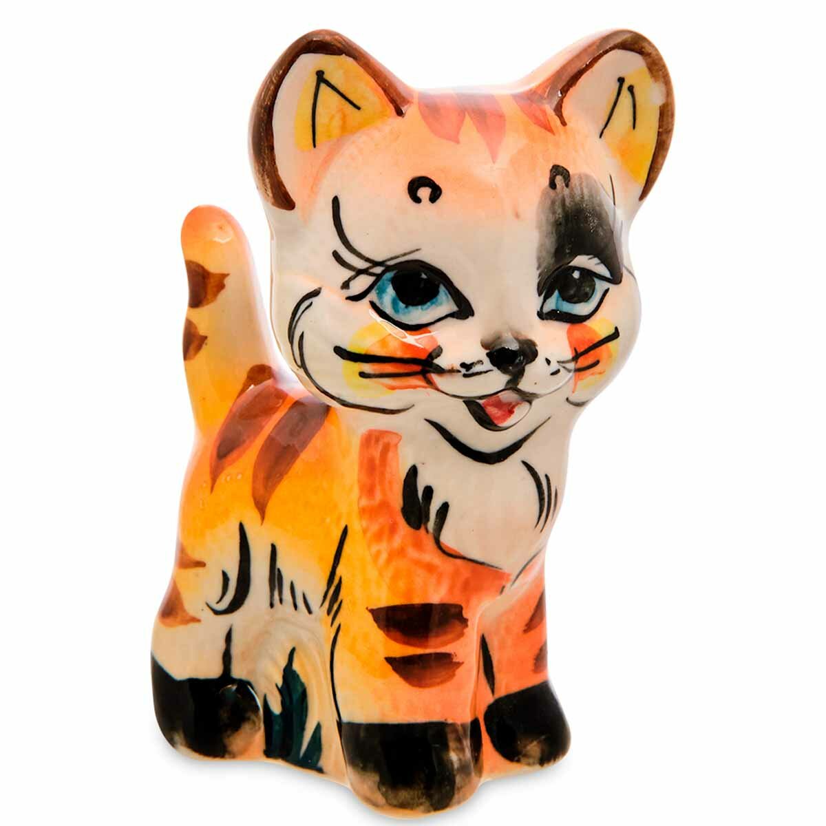 фото Фигурка статуэтка коллекционная GL-59 Кошечка (Гжельский фарфор), 10 см