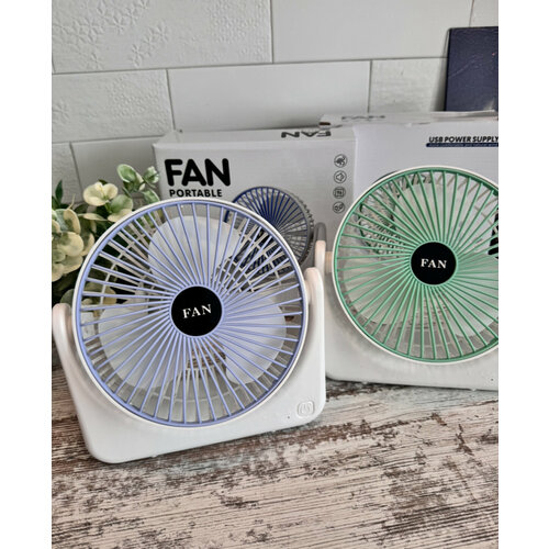 Портативный настольный вентилятор SOFA_DI цвет голубой с белымВентилятор для дома офиса дачи и путешествий Мини вентилятор 100000₽