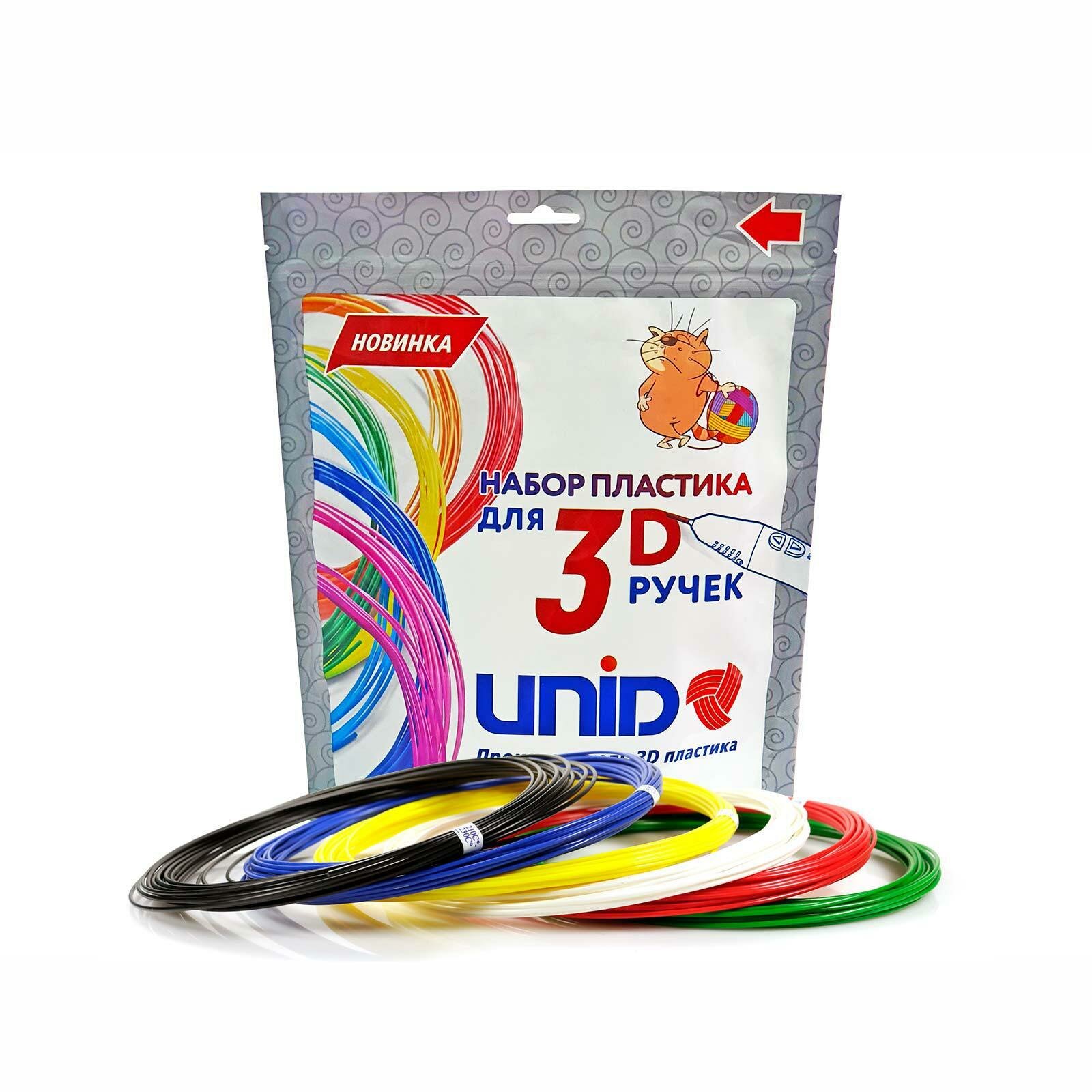 Набор пластика для 3D ручек 3D Fun (по 10м). (6 цв.) - фото №4
