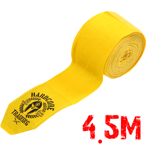 Боксерские бинты Hardcore Training Helmet Yellow 4.5 м