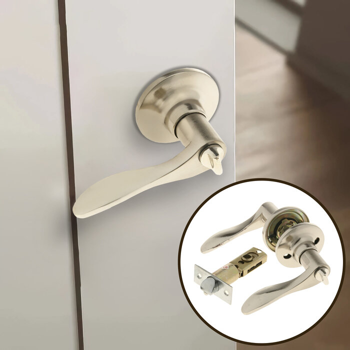 Защелка (мод.3187) межкомнатная фиксатор мат. хром