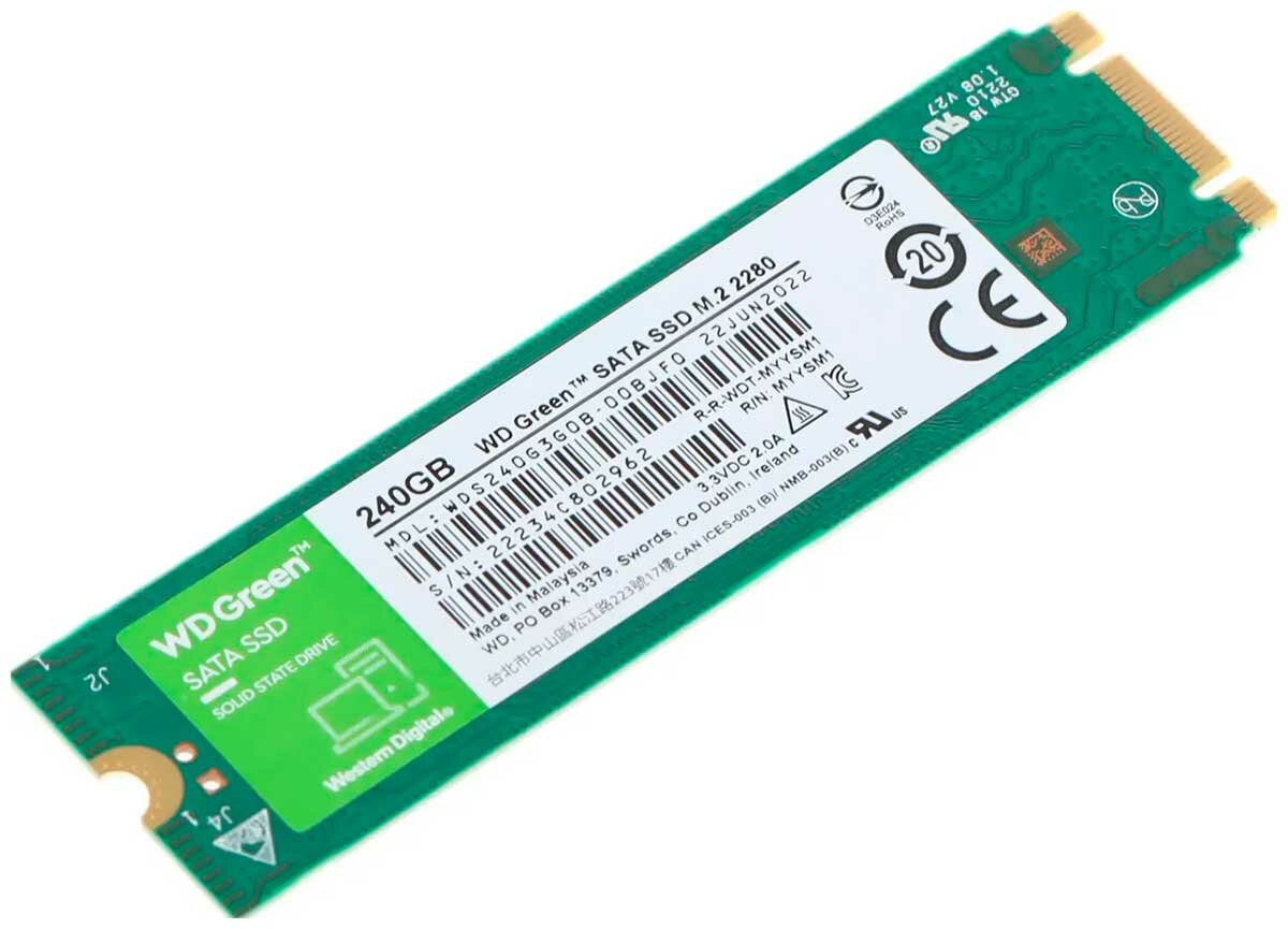 Накопитель SSD WD SATA2.5" 240GB SLC GREEN (WDS240G3G0B) - фото №19