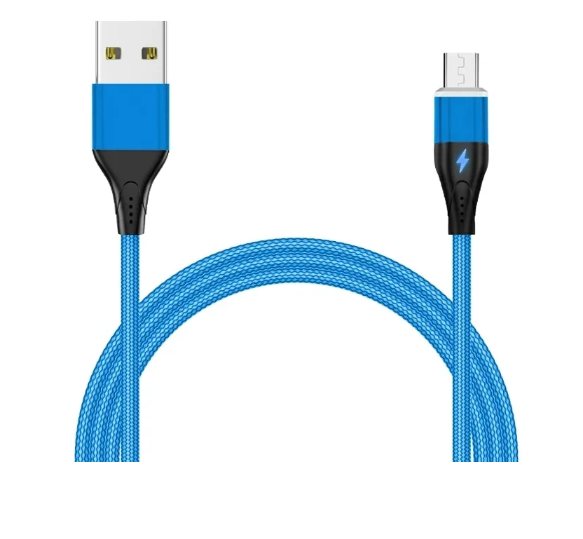 Кабель USB 2.0 - microUSB Jet.A JA-DC29 1м синий (опл, USB/microUSB, Magnet, QC,3A)